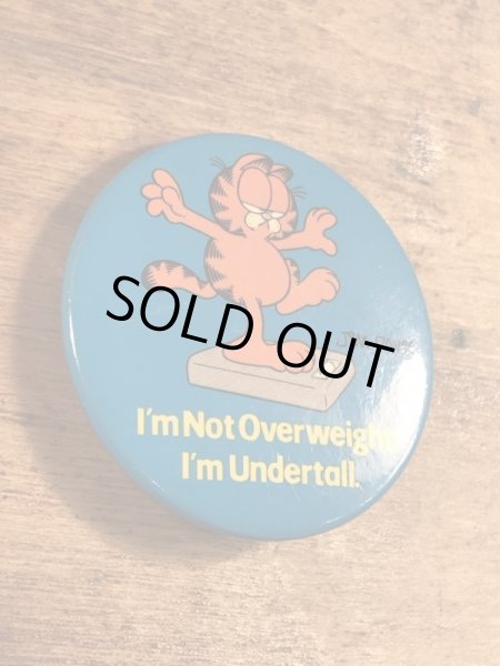 ガーフィールドの金属製のヴィンテージ缶バッチ