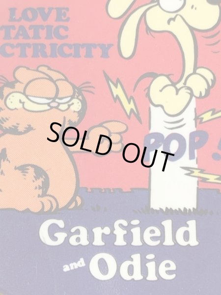 ガーフィールドとオーディーが描かれた80年代ビンテージ缶バッジ