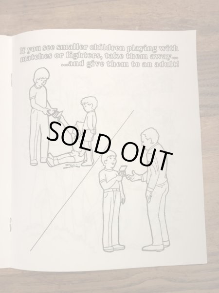 企業キャラクターのスモーキーベアの90’s〜ヴィンテージの塗り絵