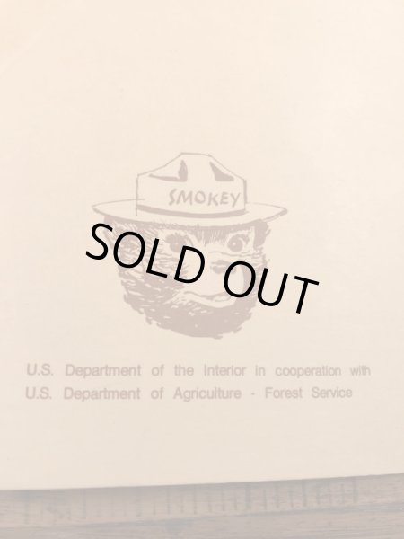 アドバタイジングキャラクターのスモーキーベアの80年代ビンテージジュニアレンジャーハンドブック