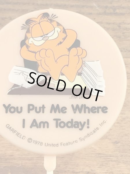 ガーフィールドのメッセージ書かれた80年代ビンテージオーナメント