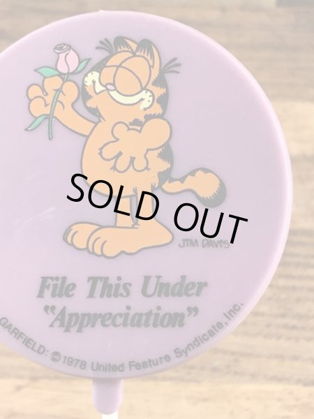 Dakin社製のガーフィールドの80’sヴィンテージメッセージプレート