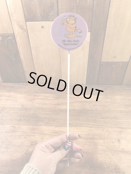 ガーフィールドのメッセージ書かれた80年代ビンテージオーナメント