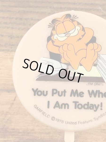 Dakin社製のガーフィールドの80’sヴィンテージメッセージプレート