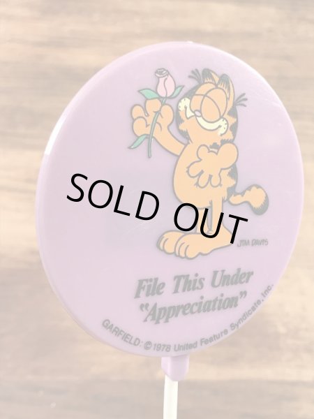 ガーフィールドのメッセージ書かれた80年代ビンテージオーナメント