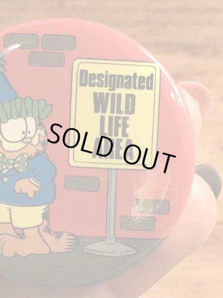 ガーフィールドの金属製のビンテージ缶バッジ