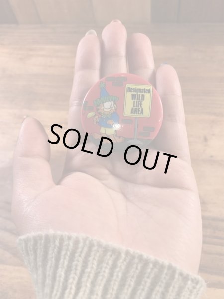 ガーフィールドの金属製のビンテージ缶バッジ