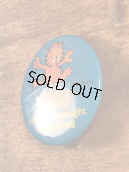 ガーフィールドの金属製のビンテージ缶バッジ