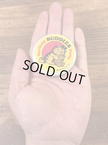 ガーフィールドとプーキーが描かれた80年代ビンテージ缶バッジ