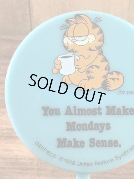 ガーフィールドのメッセージ書かれた80年代ビンテージオーナメント