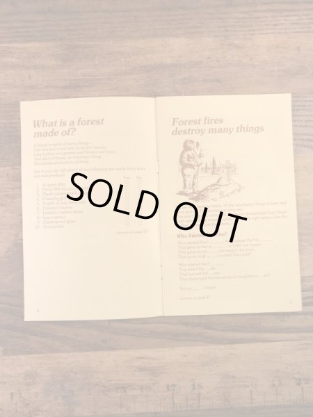 企業キャラクターのスモーキーベアの80’sヴィンテージハンドブック