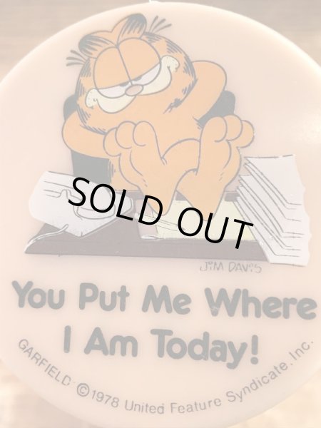 ガーフィールドのメッセージ書かれた80年代ビンテージオーナメント