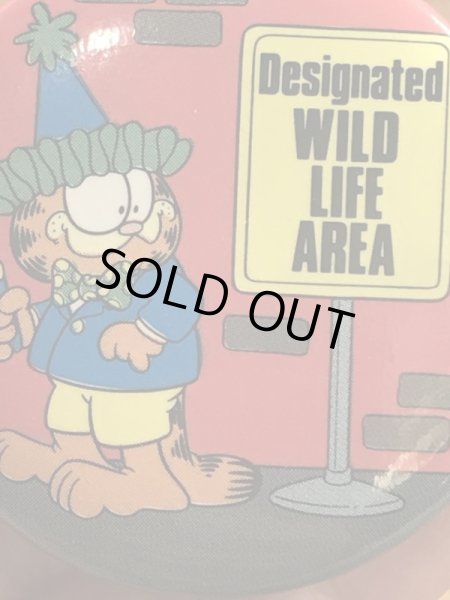 ガーフィールドの金属製のビンテージ缶バッジ