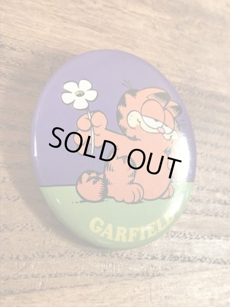 ガーフィールドの金属製の80年代ビンテージ缶バッジ