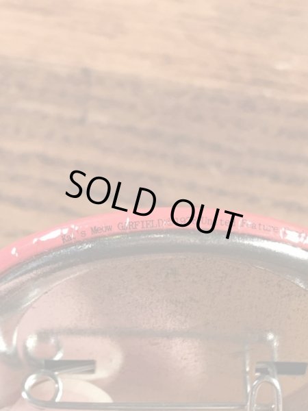 ガーフィールドとメッセージが書かれた80’sヴィンテージ缶バッチ