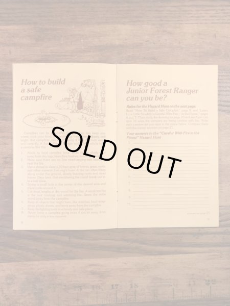 企業キャラクターのスモーキーベアの80’sヴィンテージハンドブック