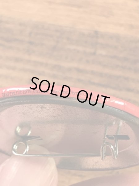 ガーフィールドとメッセージが書かれた80年代ビンテージ缶バッジ