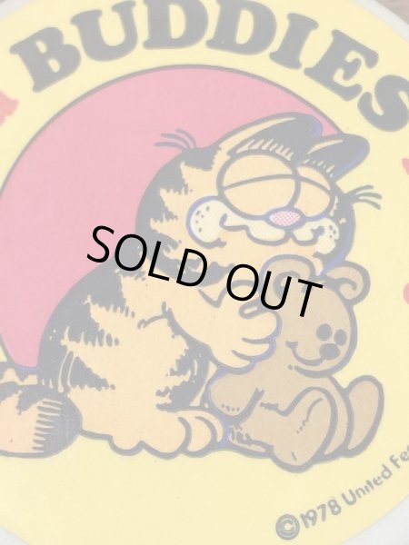 ガーフィールドとプーキーが描かれた80年代ビンテージ缶バッジ