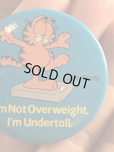 ガーフィールドの金属製のビンテージ缶バッジ