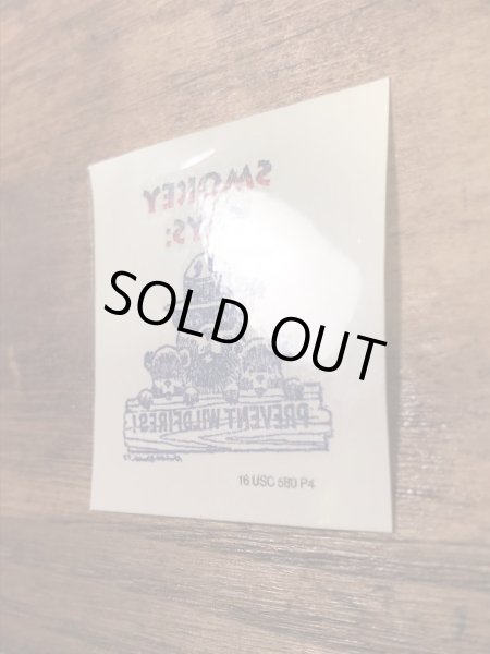 アドバタイジングキャラクターのスモーキーベアの90年代〜ビンテージデカール