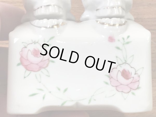 スカルの陶器製の50’sヴィンテージソルト&ペッパー