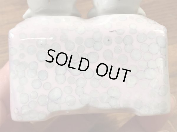 スカルの陶器製の50’sヴィンテージソルト&ペッパー