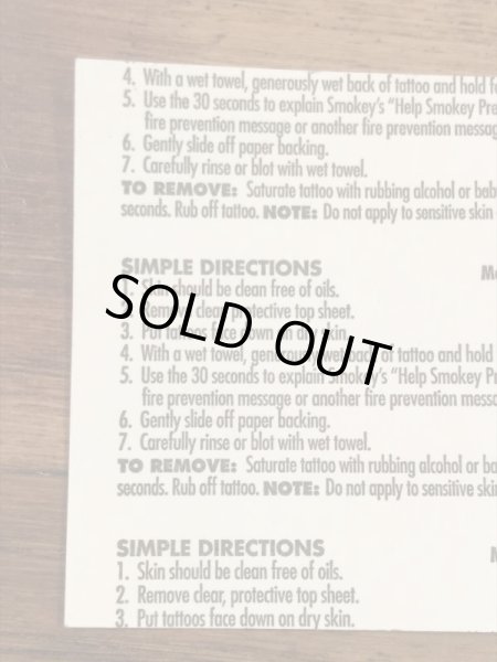 アドバタイジングキャラクターのスモーキーベアの90年代〜ビンテージデカール