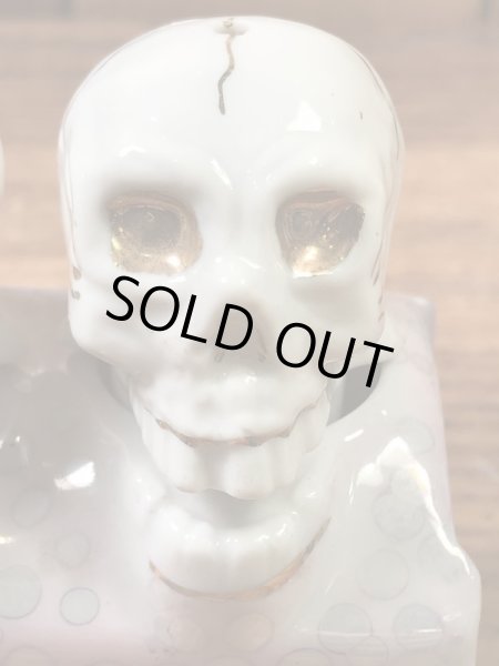 スカルの陶器製の50’sヴィンテージソルト&ペッパー