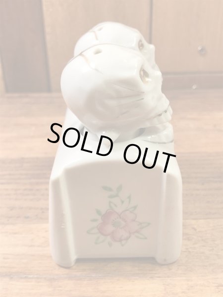 スカルの首振りの50年代ビンテージソルト&ペッパー