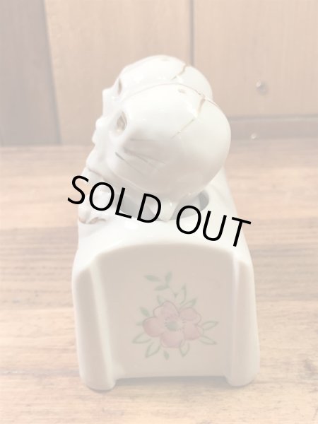 スカルの陶器製の50’sヴィンテージソルト&ペッパー