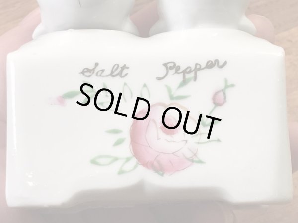 スカルの陶器製の50’sヴィンテージソルト&ペッパー