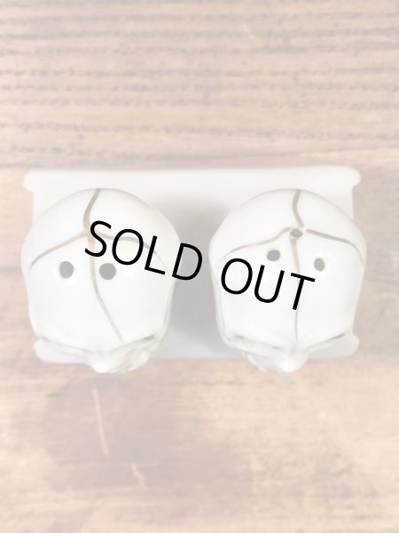 スカルの首振りの50年代ビンテージソルト&ペッパー