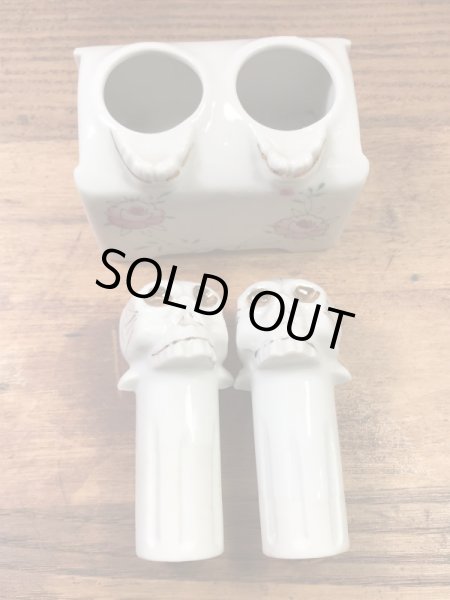 スカルの首振りの50年代ビンテージソルト&ペッパー