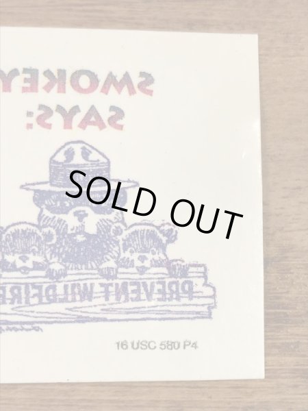 アドバタイジングキャラクターのスモーキーベアの90年代〜ビンテージデカール