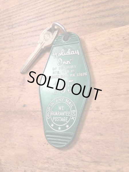 アメリカのモーテル「HOLIDAY INNホリデイイン」のルームキーで使用されていた70年代ビンテージモーテルキー