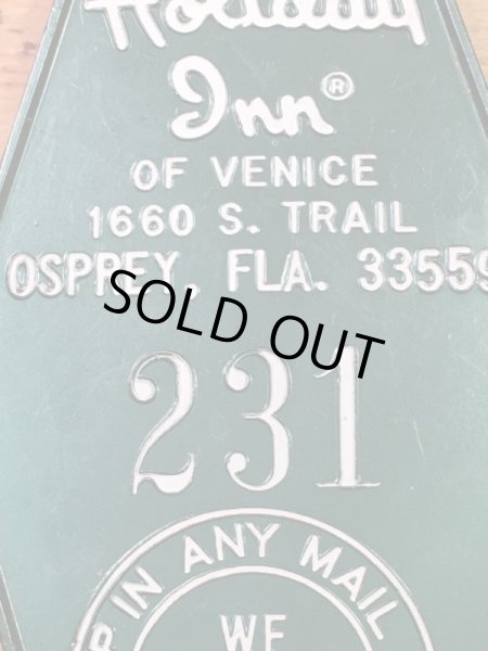 アメリカのモーテル「HOLIDAY INNホリデイイン」のルームキーで使用されていた70年代ビンテージモーテルキー