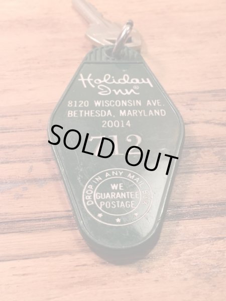 アメリカのモーテル「HOLIDAY INNホリデイイン」のルームキーで使用されていた60〜70年代ビンテージモーテルキー