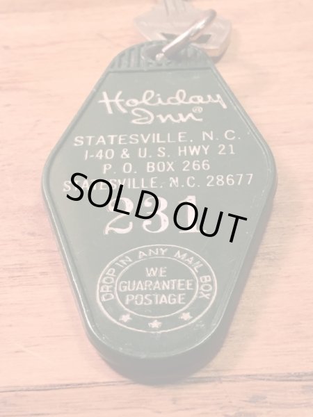 アメリカのモーテル「HOLIDAY INNホリデイイン」のルームキーで使用されていた60〜70年代ビンテージモーテルキー