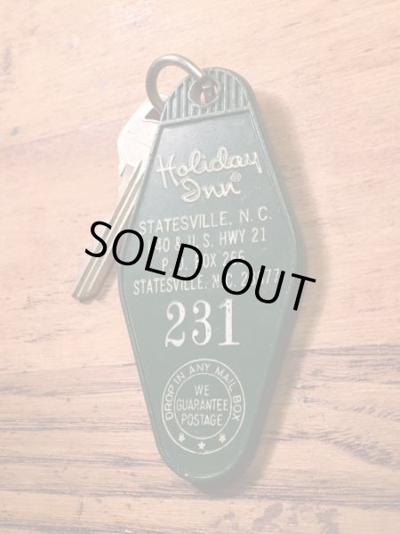 アメリカのモーテル「HOLIDAY INNホリデイイン」のルームキーで使用されていた60〜70年代ビンテージモーテルキー