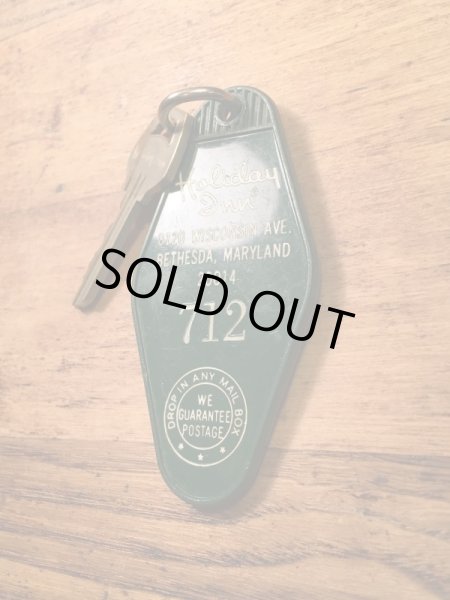 アメリカのモーテル「HOLIDAY INNホリデイイン」のルームキーで使用されていた60〜70年代ビンテージモーテルキー