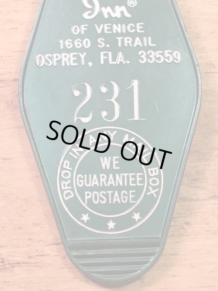 アメリカのモーテル「HOLIDAY INNホリデイイン」のルームキーで使用されていた70年代ビンテージモーテルキー