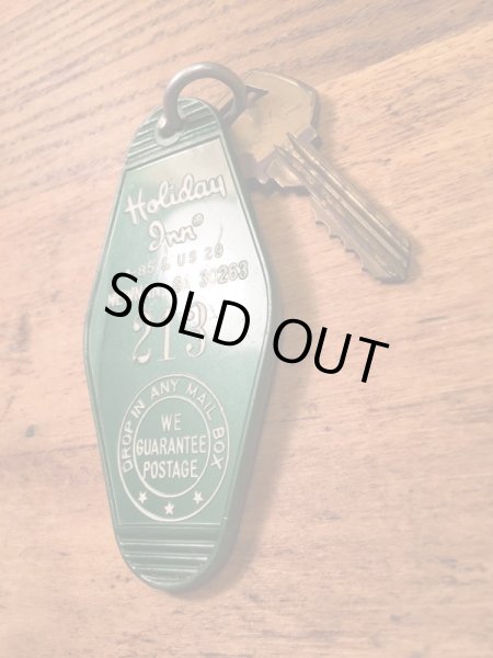 アメリカのモーテル「HOLIDAY INNホリデイイン」のルームキーで使用されていた70年代ビンテージモーテルキー