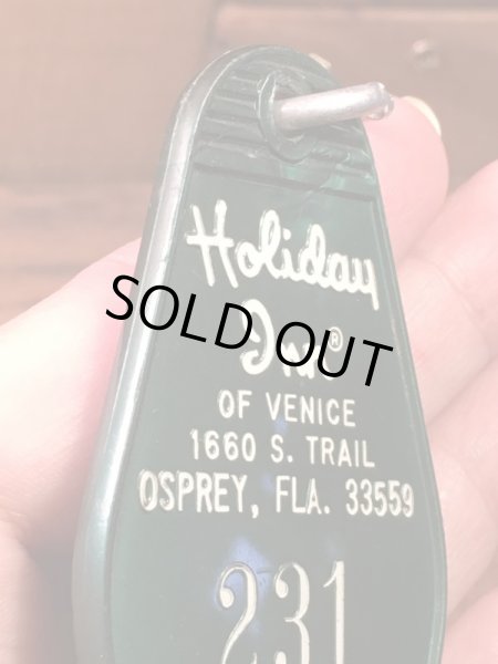 アメリカのモーテル「HOLIDAY INNホリデイイン」のルームキーで使用されていた70年代ビンテージモーテルキー