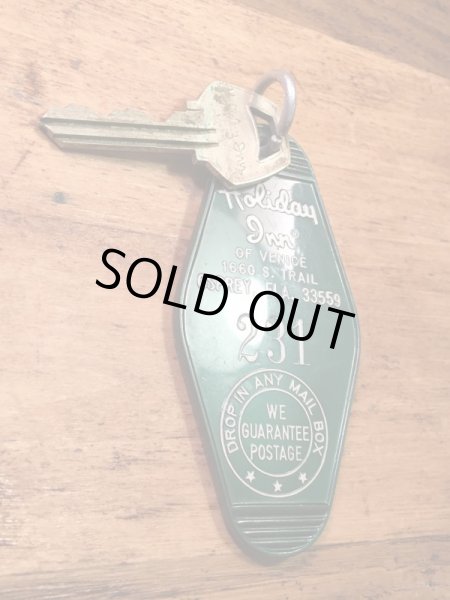 ホリデイインで使用されていた部屋の鍵70sヴィンテージモーテルキー