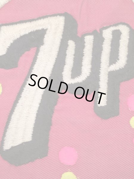 7upの貼付けタイプのヴィンテージ刺繡パッチ