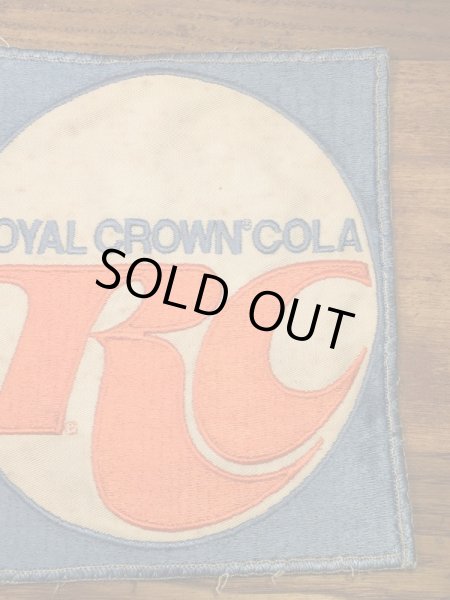 Royal Crown Colaの貼付けタイプのヴィンテージ刺繡パッチ