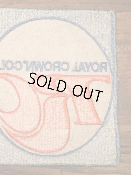 ローヤルクラウンコーラの貼付けタイプのビンテージ刺繡ワッペン