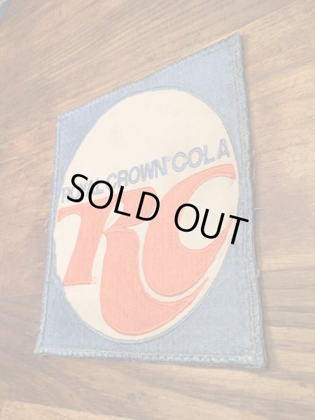 ローヤルクラウンコーラの貼付けタイプのビンテージ刺繡ワッペン