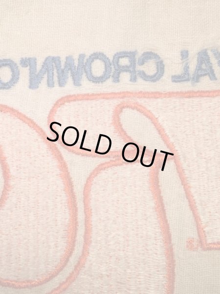 ローヤルクラウンコーラの貼付けタイプのビンテージ刺繡ワッペン