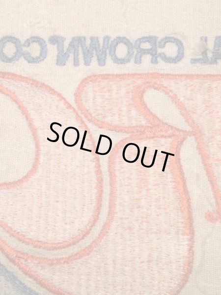 ローヤルクラウンコーラの貼付けタイプのビンテージ刺繡ワッペン